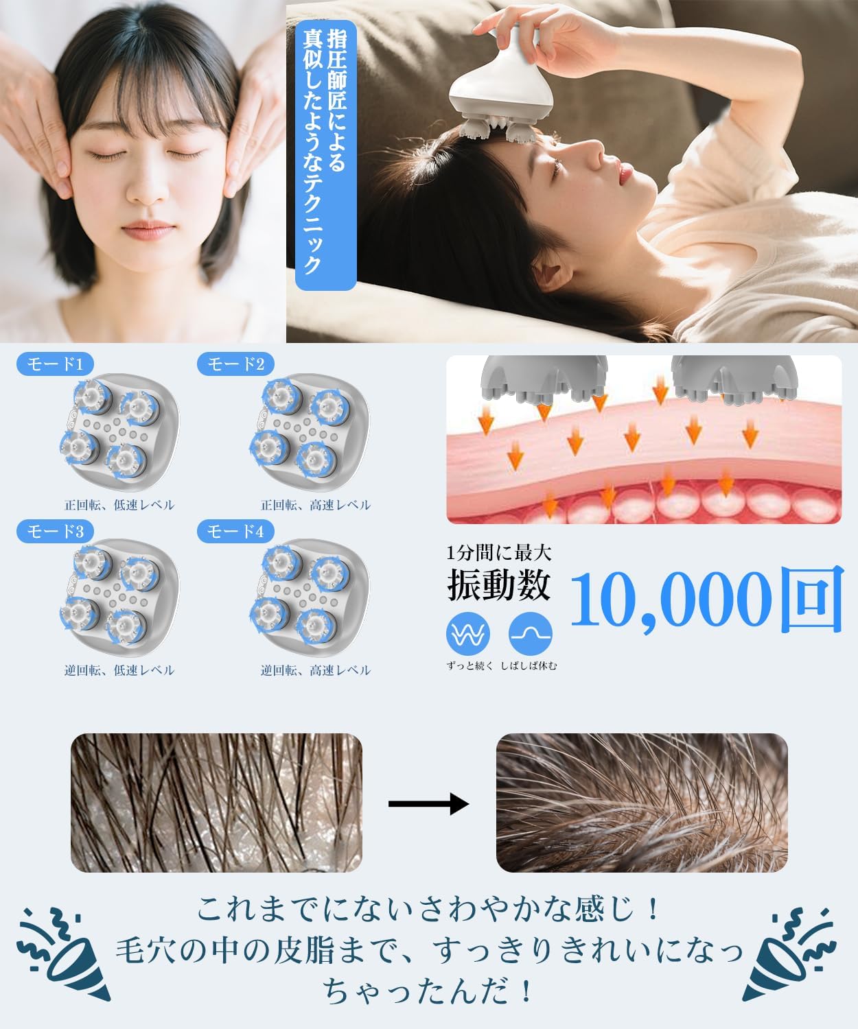 Amazon | AQielev ヘッドスパ 頭皮ブラシ 電動頭皮ブラシ お風呂