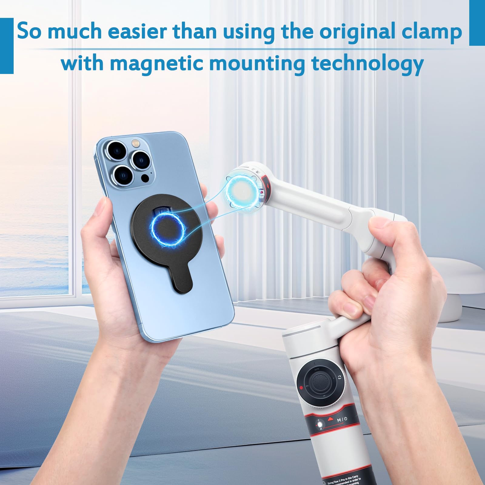 Amazon.com : Magnet Clamp Adapter Ring Holder for Insta360 Flow 2