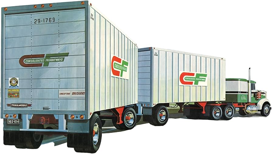 Amazon | AMT 1/25 ダブルヘッダー・タンデム・バン・トレーラー