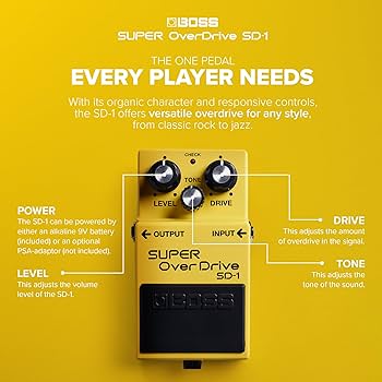 Amazon.com: BOSS SD-1 SUPER Overdrive | Compact Overdrive Pedal
