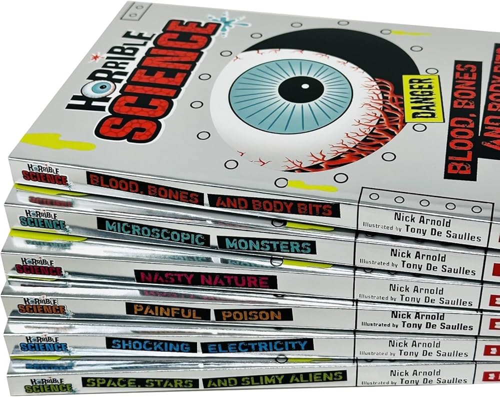 Horrible Science 6 Books Collection Set By Nick Arnold(Blood