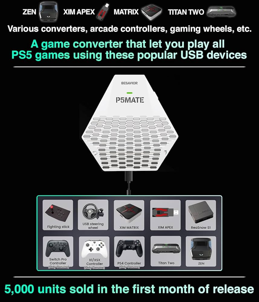 Amazon.com: Besavior P5 Mate Converter Adapter Emulator for PS5