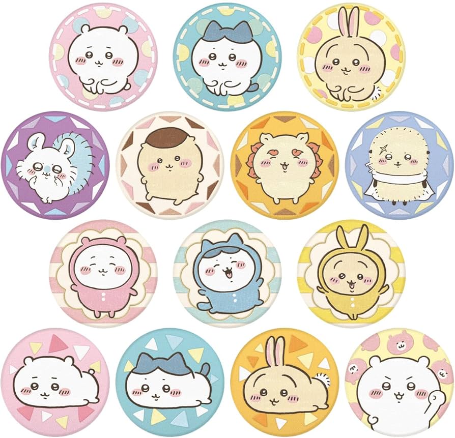 Amazon | ちいかわ 刺繍缶バッジBiscuit (12個入) 食玩・ビスケット