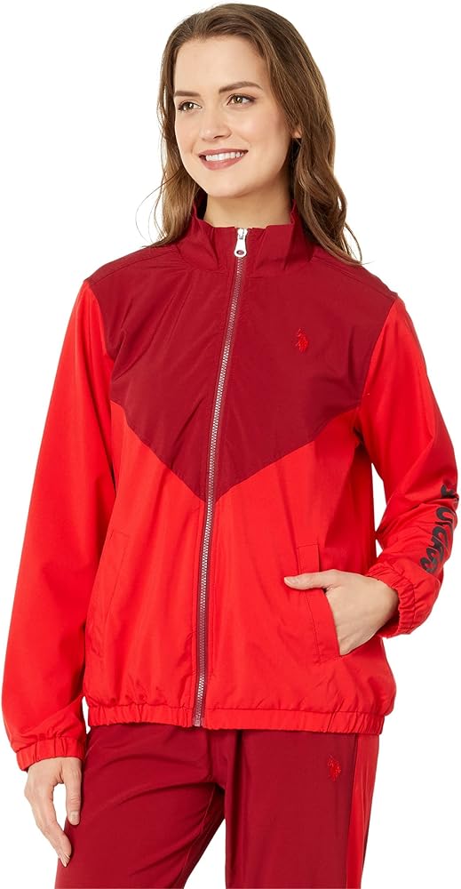 U.S. POLO ASSN. Track Jacket University Red SM at Amazon Women's