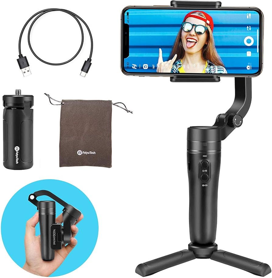 Amazon | FeiyuTech VLOG Pocketスマホジンバル折りたたみ式