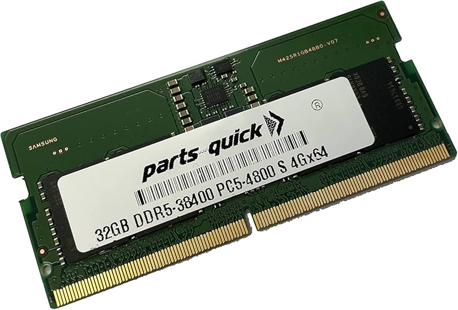 parts-quick 32GB Memory for MSI Notebook Katana 15 B12V B12U B13V
