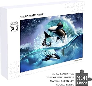 Amazon.co.jp: パズル シャチ 海洋生物 鯨 ジグソーパズル 300ピース