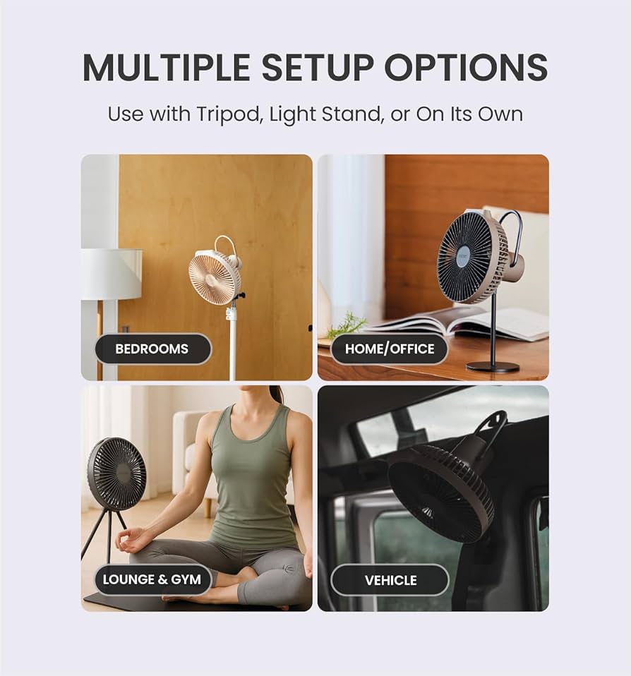 Amazon.com: Claymore V600+ Warm Gray Rechargeable Portable Fan