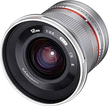 Amazon | SAMYANG 単焦点広角レンズ 12mm F2.0 シルバー ソニー αE用