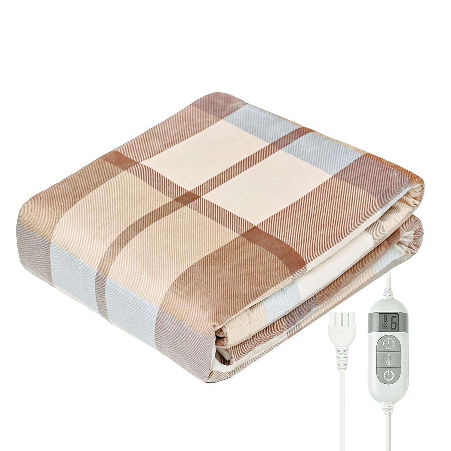 Amazon.co.jp : 電気毛布 掛け敷毛布 洗える 140*80CM 8段階温度調整