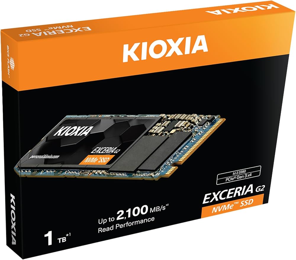 Kioxia EXCERIA G2 NVMe 1TB m.2 NVMe 2280 Black : Amazon.com.be