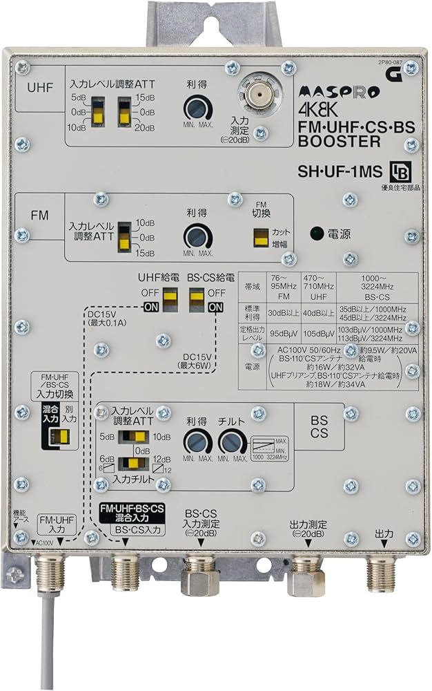 Amazon | マスプロ 4K・8K衛星放送(3224MHz)対応 BL型 CATV・BS・CS