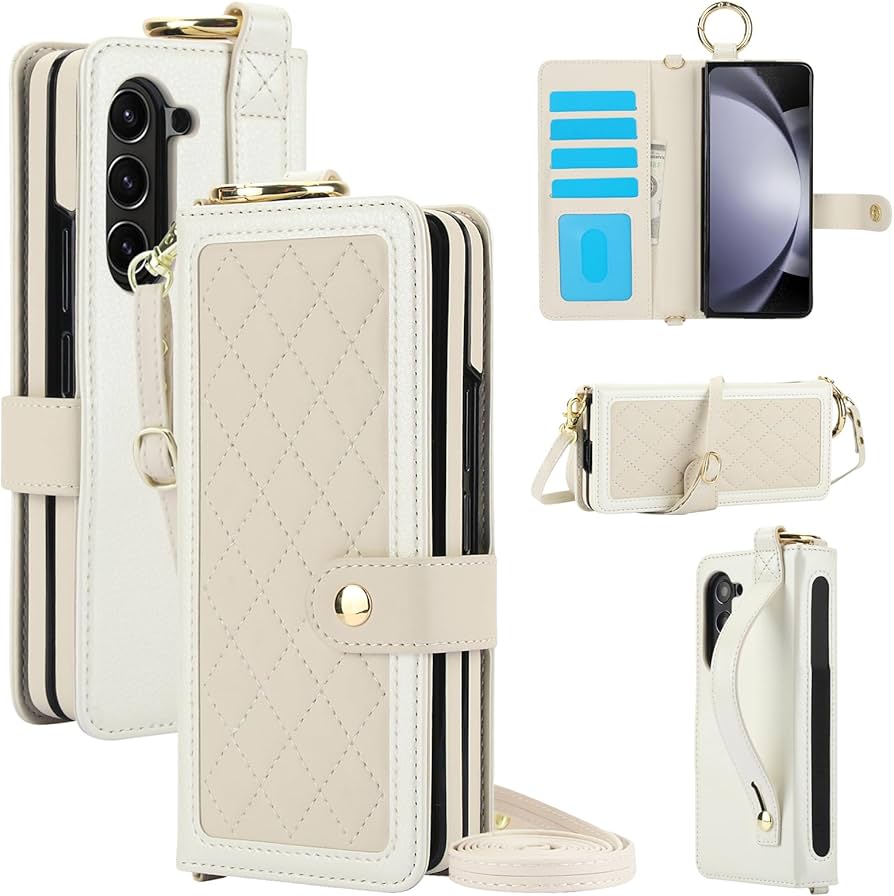 Amazon.co.jp: For Galaxy Z Fold 6 5Gケース財布型 肩掛け 首かけ 斜