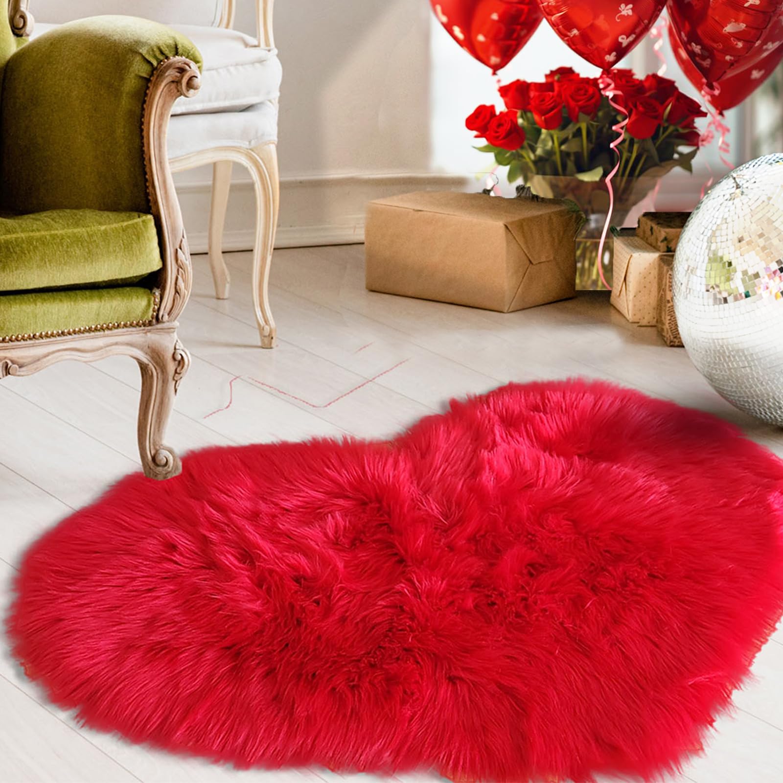 Amazon.com: YRXRUS Valentines Heart Rug, Red Heart Shaped Rug