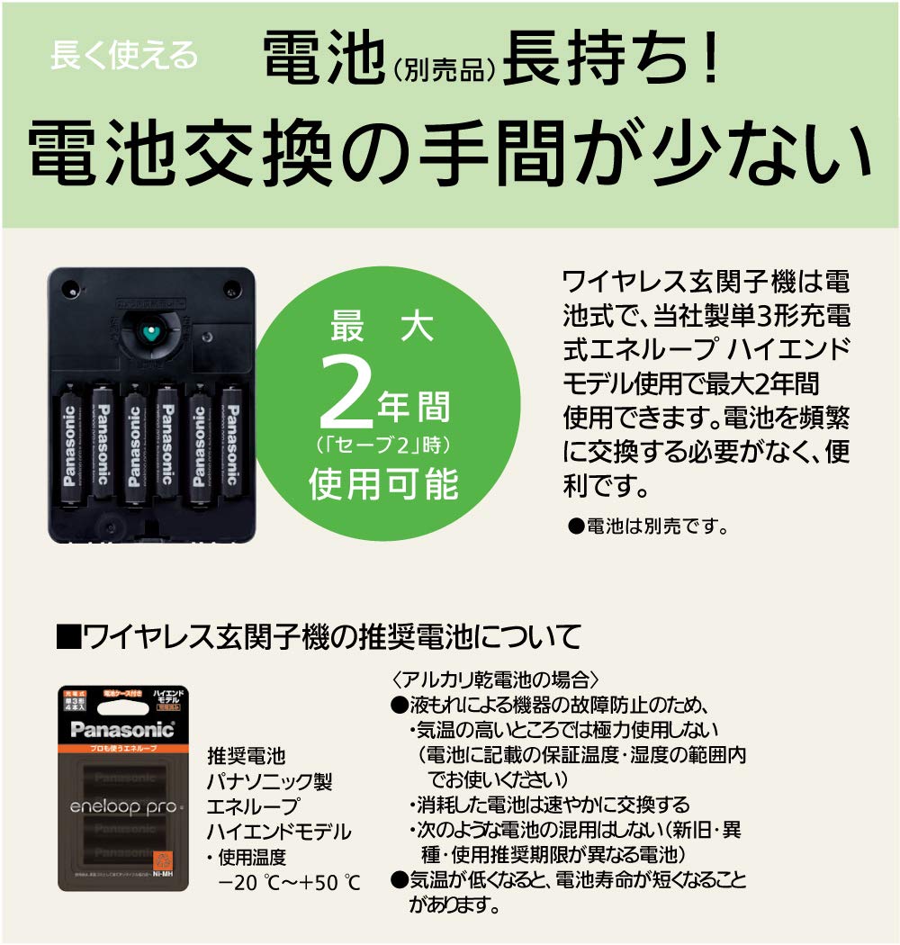 Amazon.co.jp: パナソニック ワイヤレステレビドアホン VS-SGE20L 配線