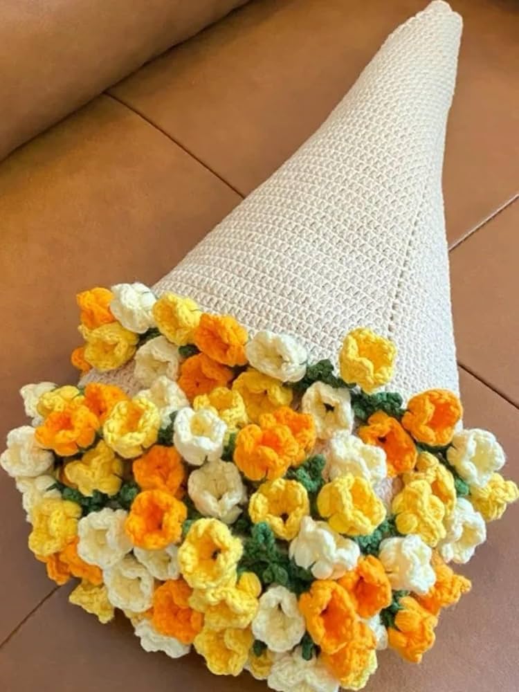 Amazon｜バラ花束ブランケット、花の花束ブランケット手作り、かぎ針