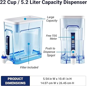 ZeroWater ZR-006 ポット型浄水器 22カップ 交換フィルター ZeroWater