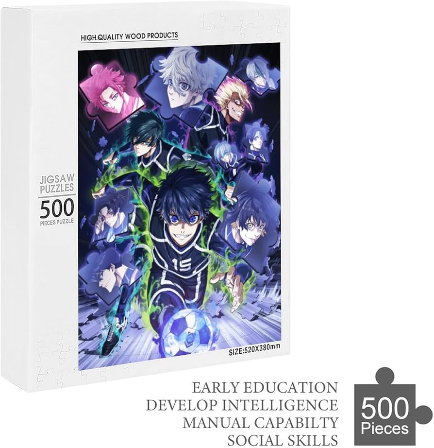 Amazon | ブルーロック ジグソーパズル 500ピース 益智減圧玩具 木製