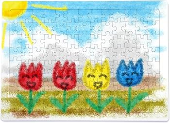 Amazon | Sin. 無地パズル 5個セットA4サイズ 104ピース ホワイト