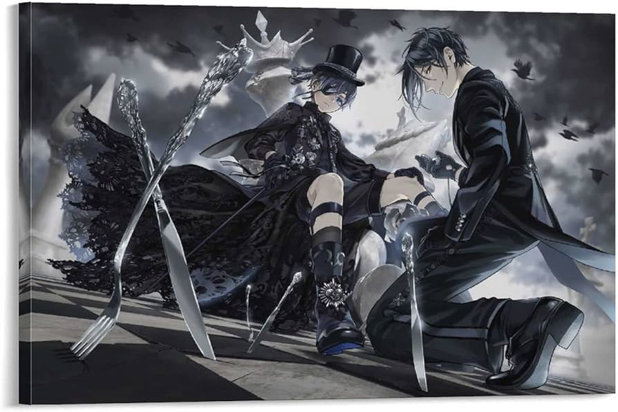 Amazon.co.jp: 油絵 絵画 黒執事 シエル·ファントムハイヴ