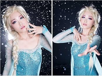 Amazon.co.jp: Formemory エルサ ウィッグ コスプレ 三つ編み 金髪