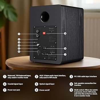 Amazon.com: Sanyun SW206 4” HiFi Bookshelf Speakers with Studio