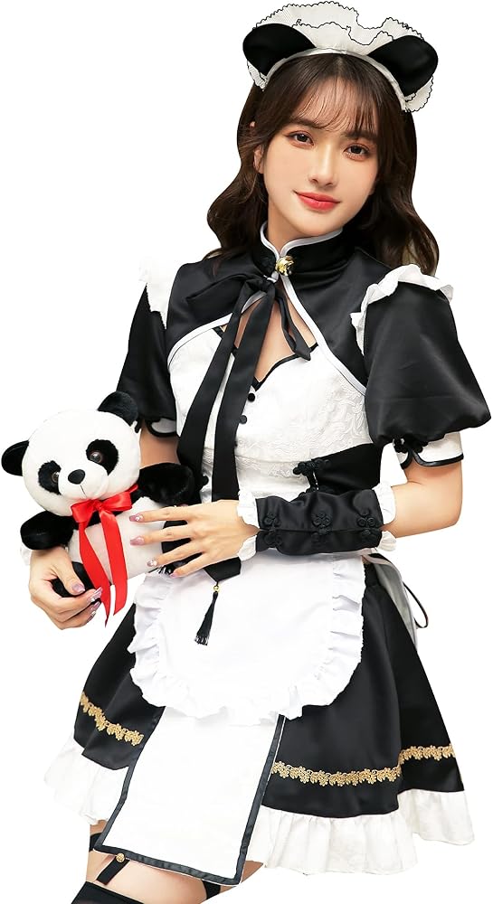Amazon.co.jp: [Malymoon] チャイナドレス パンダ ぱんだ メイド