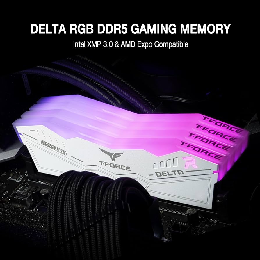 TEAMGROUP T-Force Delta RGB DDR5 Ram 32GB (2x16GB) 8000MHz PC5