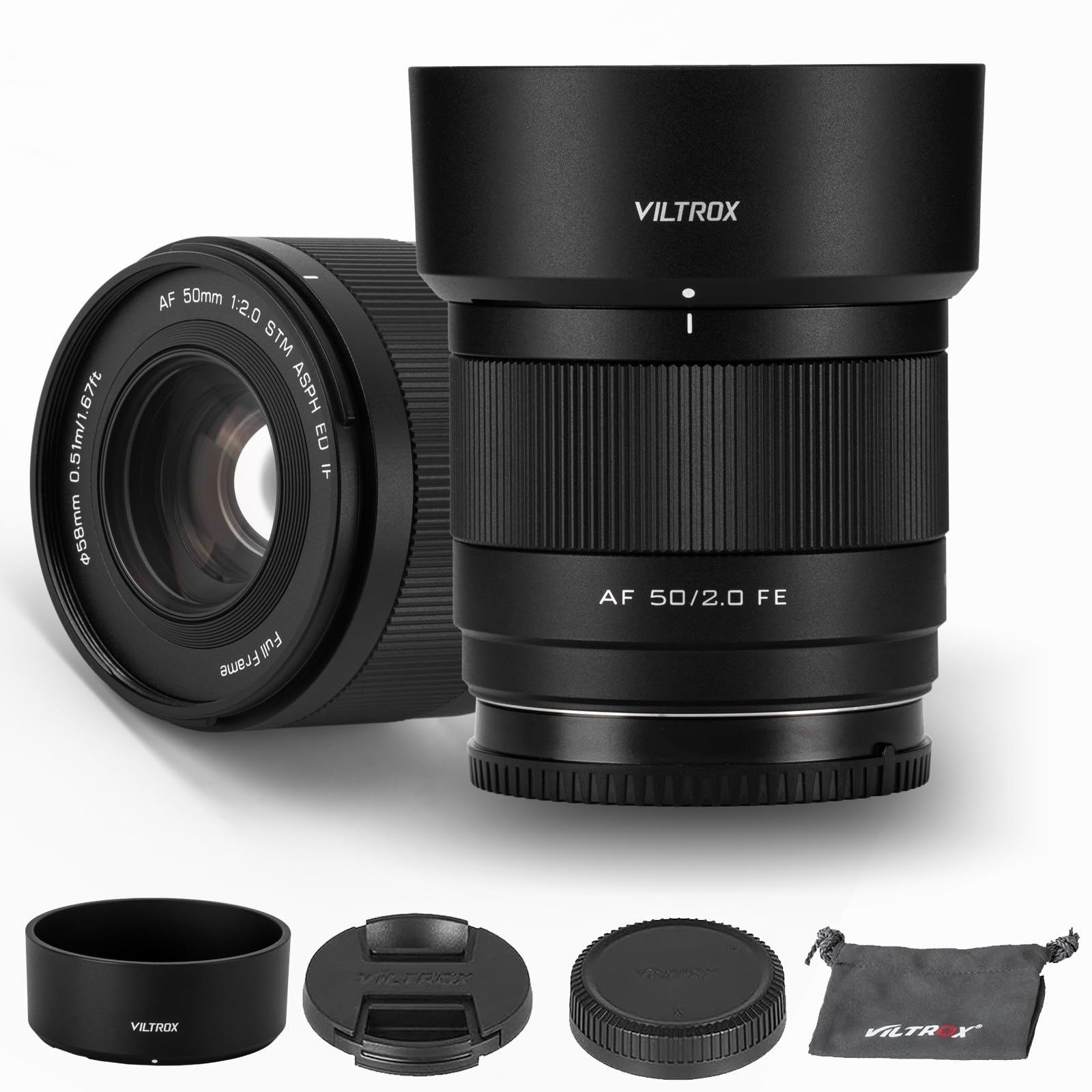 Amazon.com : VILTROX AF 50mm F2 FE-Mount Lens for Sony, 50mm f/2.0
