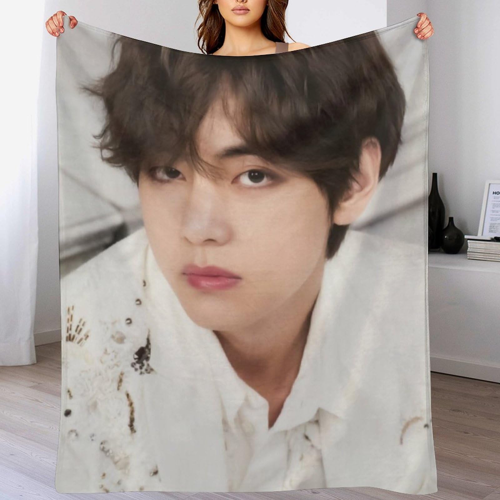 Amazon｜BTS-V ブランケット 掛け毛布 洗える 耐久性 毛布 フランネル