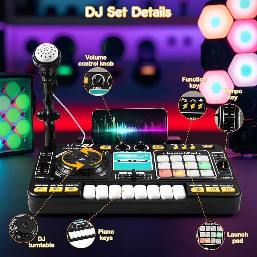 Amazon.co.jp: Lolossure キッズDJミキサー ベビーミュージカルDJ