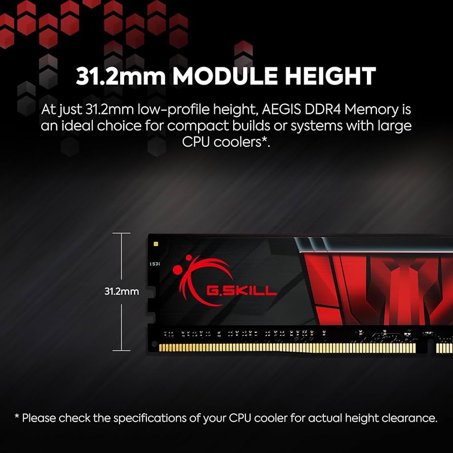 G.SKILL AEGIS Series (Intel XMP) DDR4 RAM 32GB (2x16GB) 3200MT/s