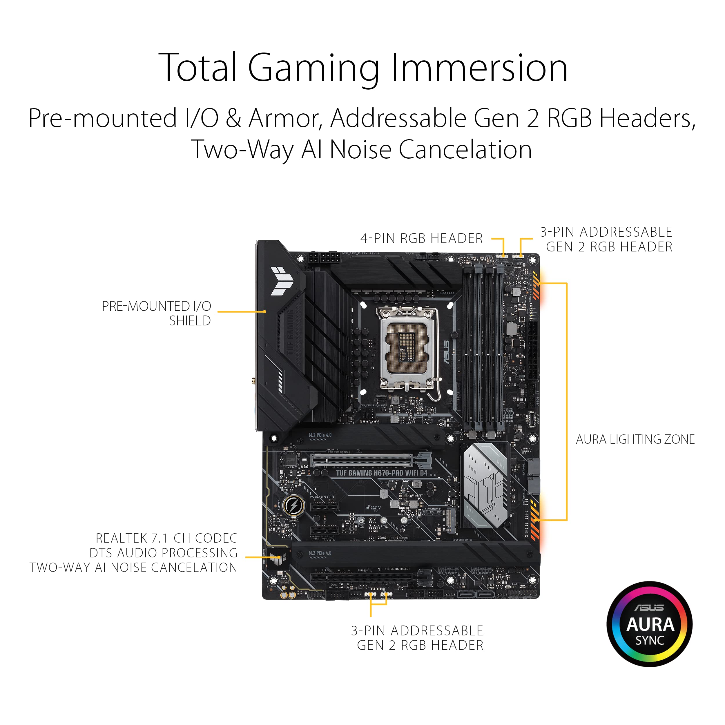 Amazon | Asus TUF Gaming H670-Pro WiFi D4 Intel LGA 1700 ATX DDR4