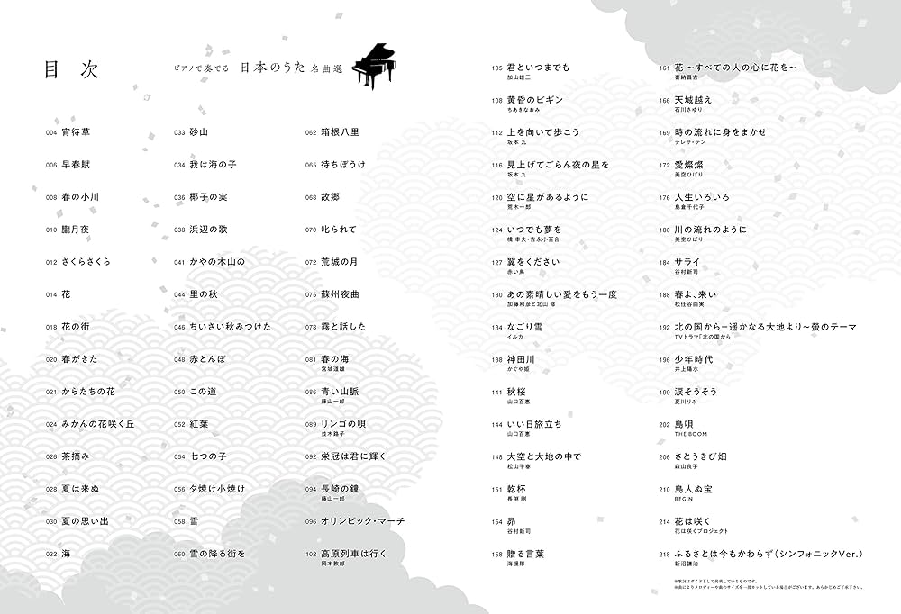 ピアノ・ソロ ピアノで奏でる日本のうた名曲選 | シンコーミュージック
