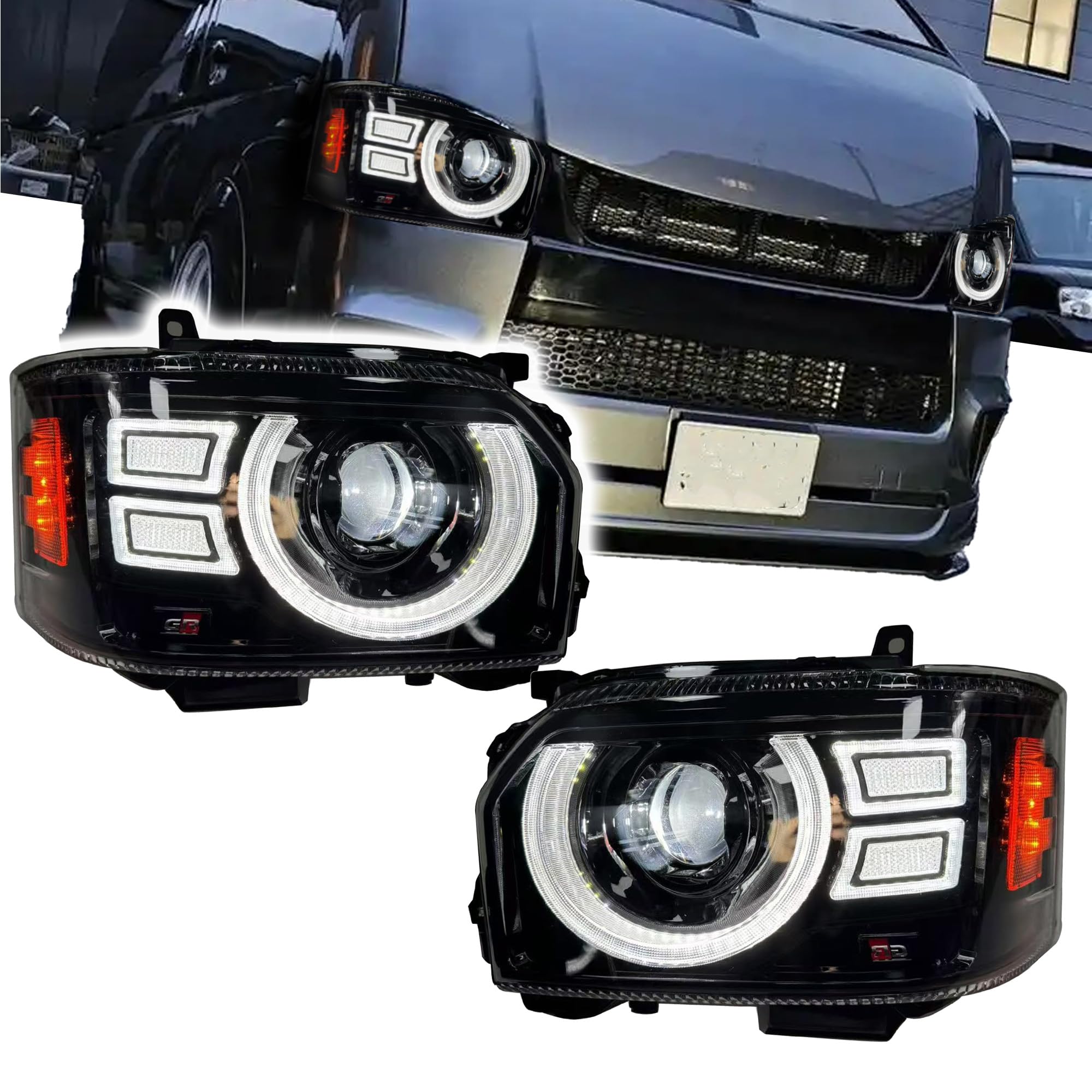 Amazon | 光環LED ヘッドランプ ハイエース 200系 4-7型 ヘッドライト