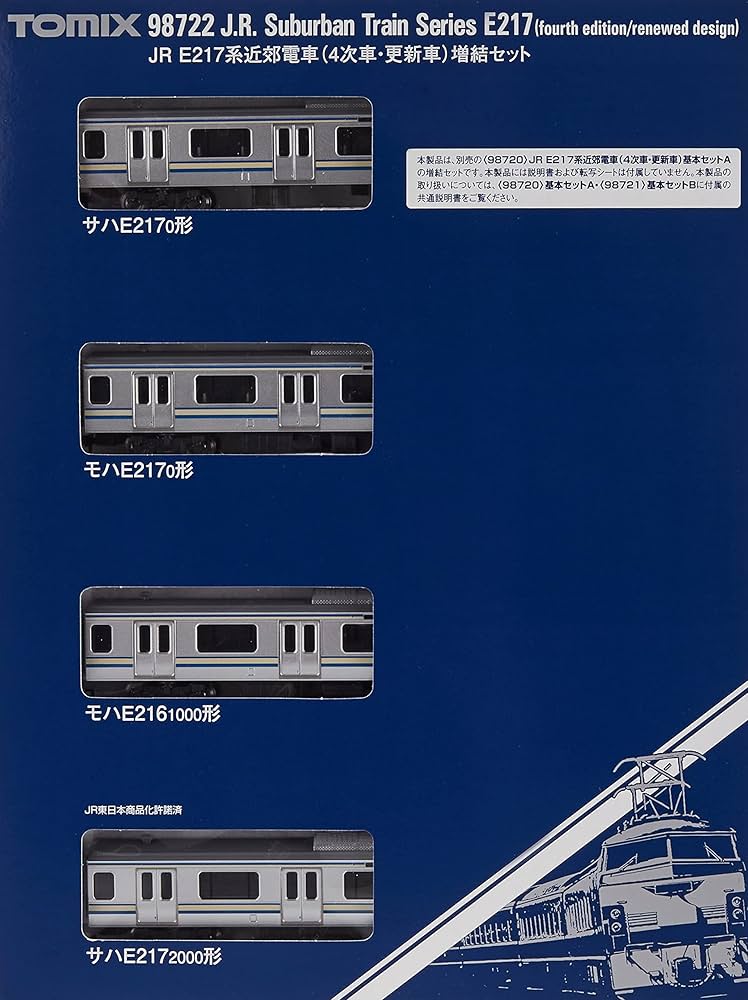 Amazon | TOMIX Nゲージ E217系近郊電車 4次車・更新車 増結セット 4両