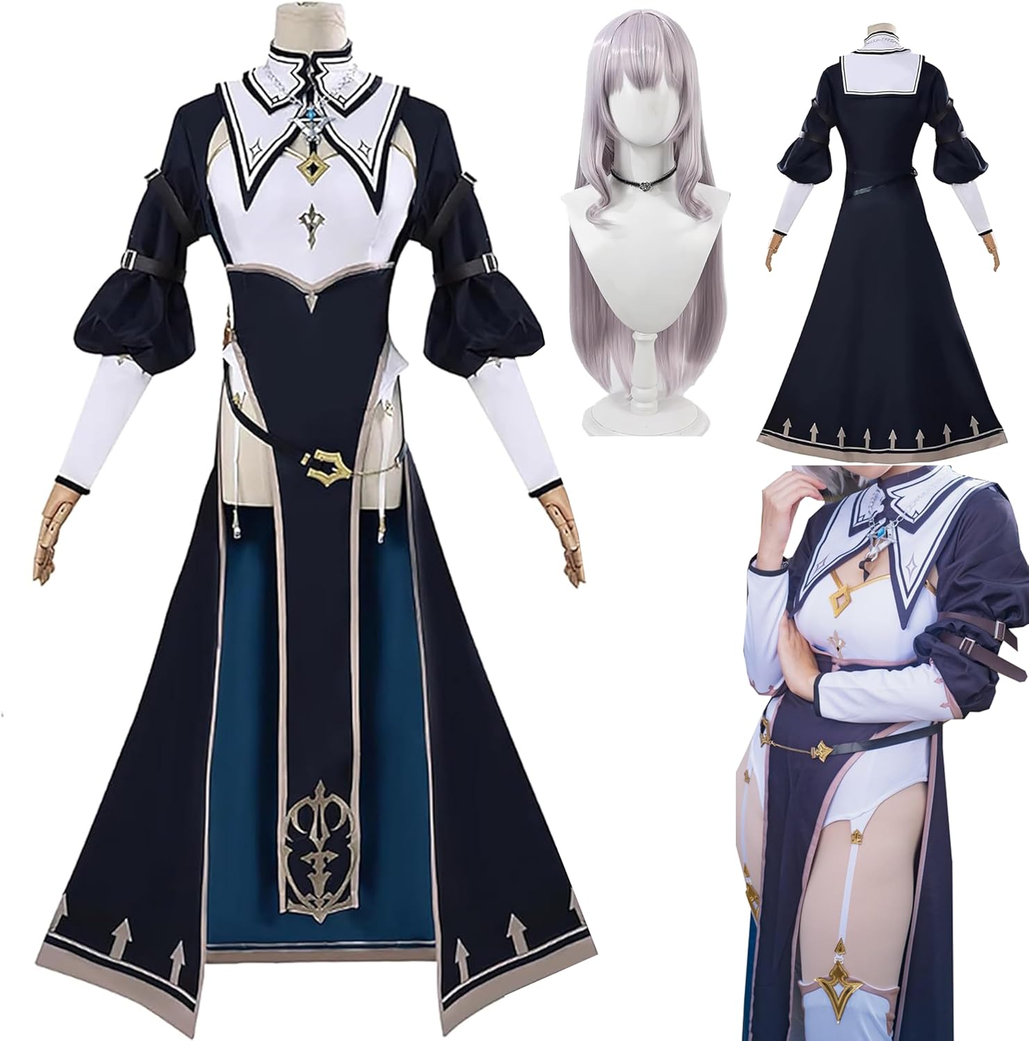 Amazon.co.jp: [CSPY]コスプレ衣装白銀ノエル 修道服 巫女 修女