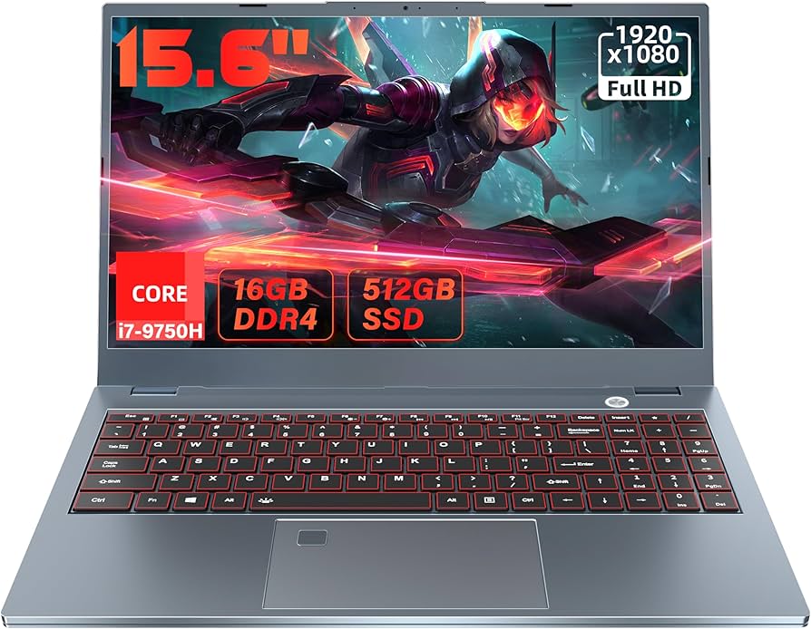 Amazon.com: Nmybwo 15.6''Gaming Laptop Core i7-9750H (6C/12T) 16GB