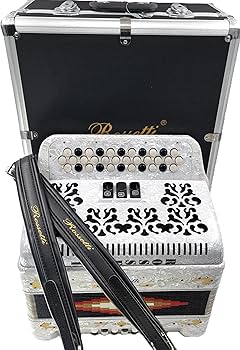 Amazon.com: Rossetti, 34-Key Accordion (ROS3412-FBE-WT) : Musical