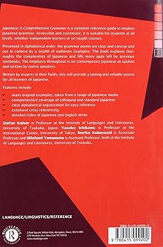 Amazon.com: Japanese: A Comprehensive Grammar (Routledge