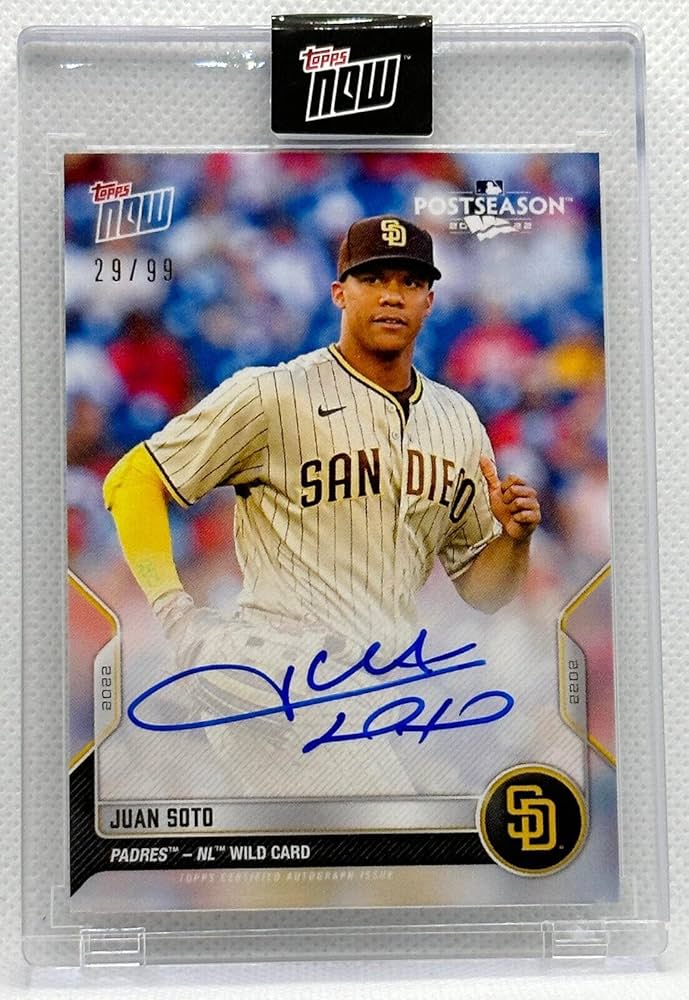Amazon.com: Juan Soto Signed Auto Ps-102a +2022 Padres Topps Now