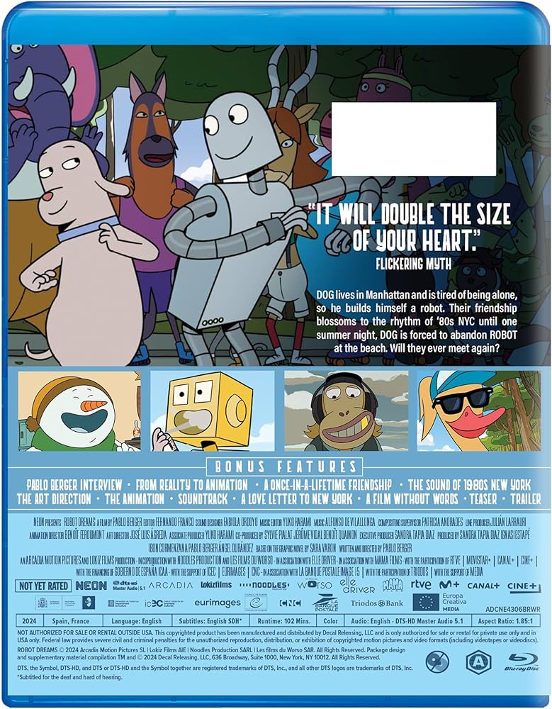 Amazon.co.jp | Robot Dreams [Blu-Ray] [Region Free] DVD・ブルーレイ