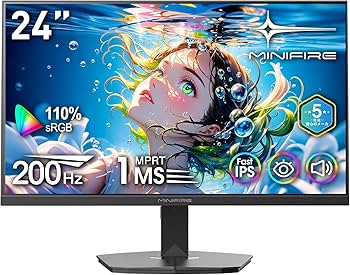 Amazon.co.jp: Minifire 24インチゲーミングモニター 200Hz 1ms応答