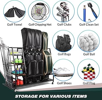 Amazon.co.jp: Sttoraboks ゴルフバッグ収納ガレージオーガナイザー