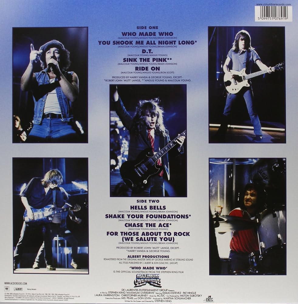 USオリジナル盤 AC/DC Who Made Who LP レコード Ac/Dc - Who Made Who