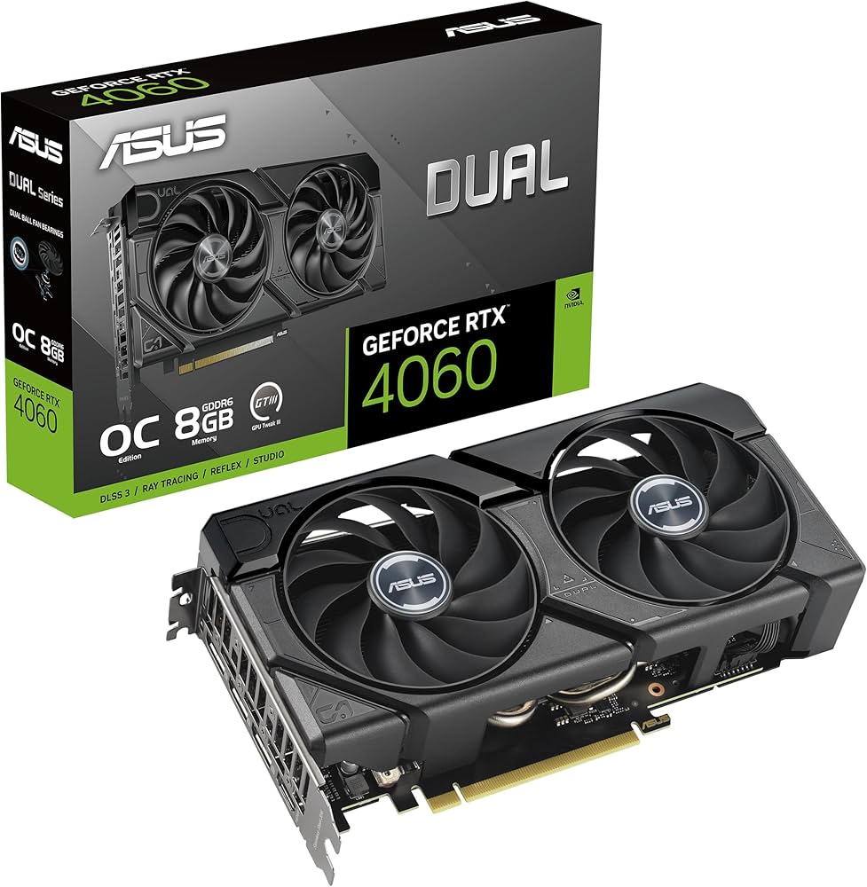Amazon | ASUS Dual GeForce RTX 4060 EVO OC Edition 8GB GDDR6 2つの