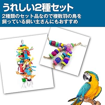 Amazon | Felimoa 鳥用おもちゃ インコ オウム 運動 かじり木 吊り下げ