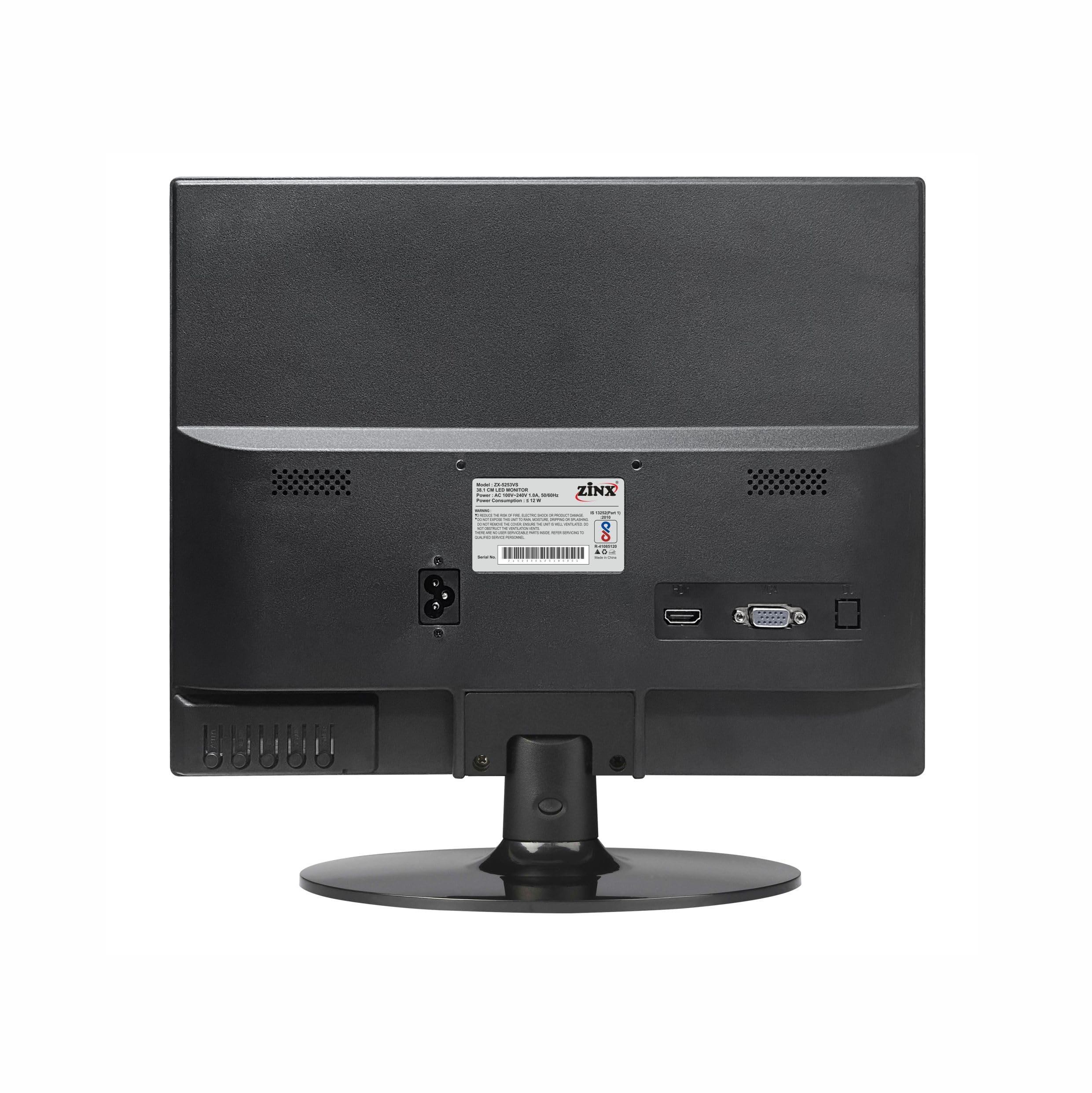 ZINX Zx-5253Vs 15.1 (38.1Cm) Led Monitor, Black : Amazon.in