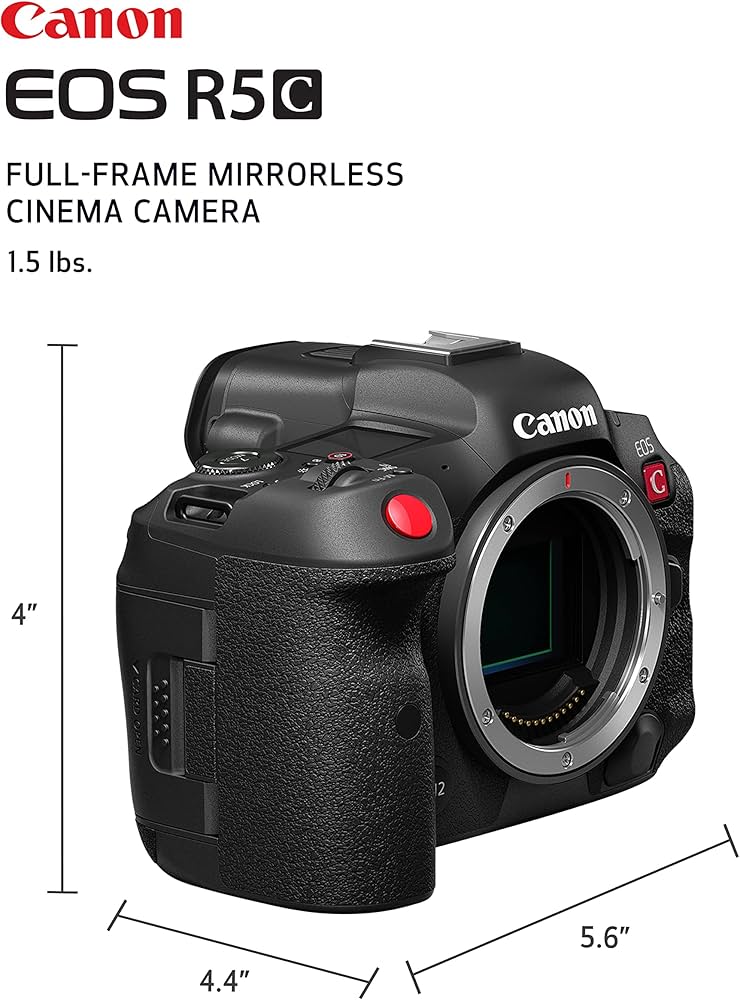 Canon EOS R5 C Mirrorless Camera (Body Only), 45 Megapixel CMOS