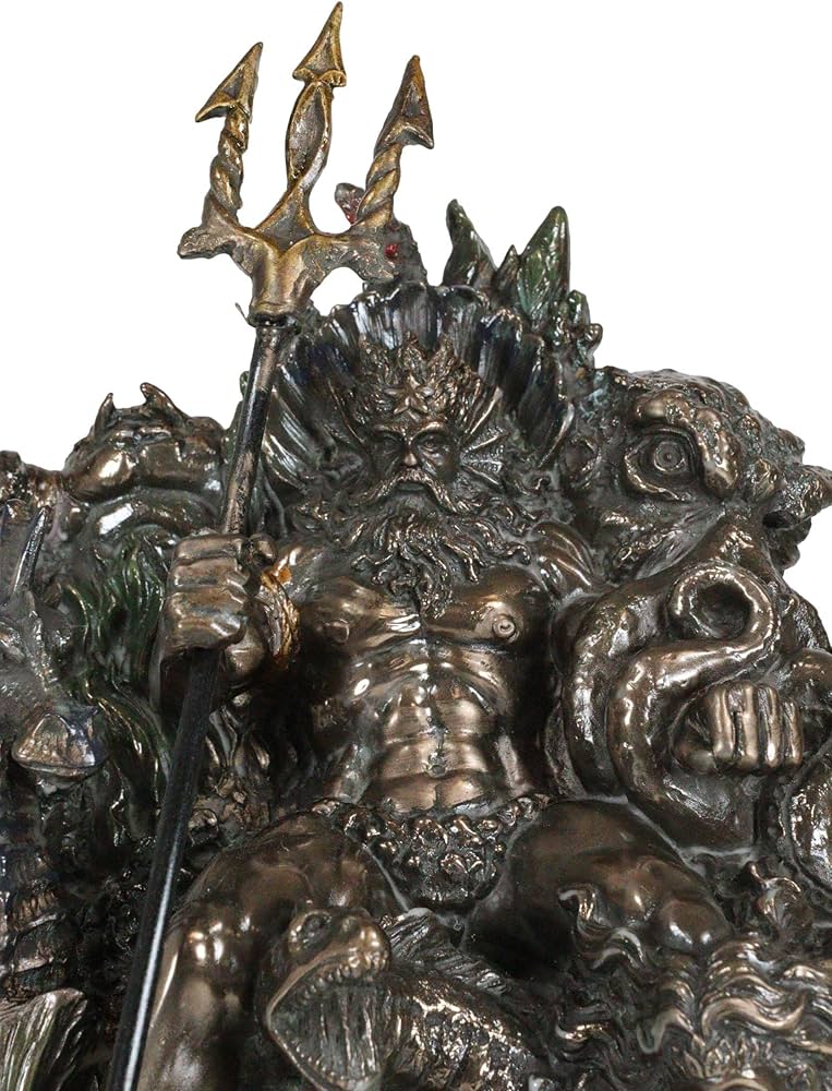 Amazon.co.jp: Ebros ギリシャ神話 海の神 ポセイドン トライデント像